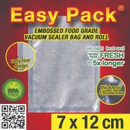 7x12 Plastic Vacuum Embossed Food Vacuum Plastic Embossed Bag Easy Pack