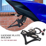 For Yamaha YZF R6 YZF-R6 YZFR6 2015-2025 Motorcycle Accessories Rear License Plate Mount Holder Blac