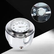 MOTORCYCLE HANDLEBAR MOUNT WATCH PRECISE TIME KEEPING CLOCK WHITE 7/8 1 FOR CRUISER CHOPPER