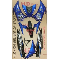 LC135 V2 TO V7 JUPITER MX 21 YAMAHA BODY COVER SET WITH SIAP STICKER TANAM 2K CLEAR HLD - BWC1+BG / 
