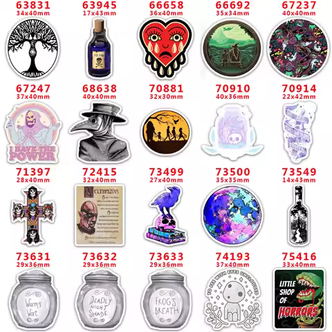 choshim brand 10 Pcs Planar Resin flatback Horror Movie Halloween for DIY hairbow accessory decorati