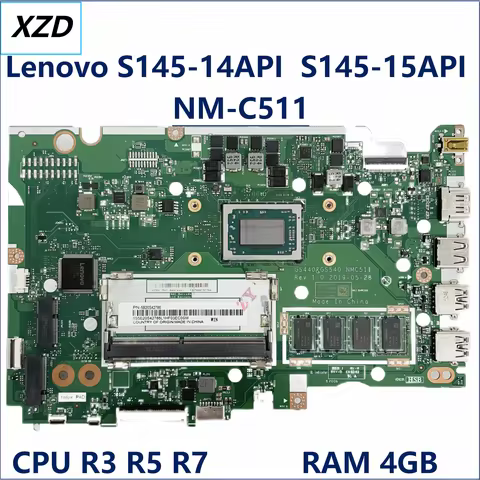 NMC511 NM-C511 Mainboard For Lenovo S145-14API S145-15API Laptop Motherboard With AMD R3 R5 R7 CPU,R