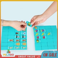 Pelaso โดมิโนไม้สำหรับจิ๊กซอว์รูปสัตว์และผลไม้36ชิ้น