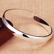 银饰配件手链手镯WEIJUNXIAO 【S999纯银手镯】bracelet银手镯女节日礼物千足银简约手环银手链【情人节礼物】【 S999sterling silver bracelet】bracele