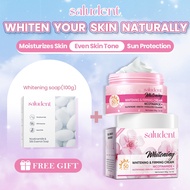Saludent Whitening Facial Cream With SPF50 Sun Protection Fade Dark Spots Brightening  Moisturizing 