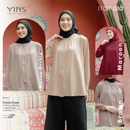KEMEJA WOMEN'S PLAIN BLOUSE TOP SHIRT YINS INSPIRE ITOP 010 ITOP010 ITOP 10 ITOP10 ORIGINAL