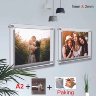 A2 Acrylic Display / Frame Akrilik / Akrilik Poster Dinding 2mm &amp; 5mm