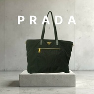 🔥年終狂降🔥【限時降價只到12/31（原18,800）】【8成新】㊣✨PRADA✨普拉達 黑色 帆布 皮革 口袋 兩用 托特包  肩背包 斜背包 媽媽包 購物袋 旅行袋/二手包/二手精品🌳二手樹屋🌳