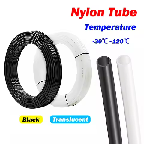PA6 Nylon Tube Hard Pipe - Pneumatic Air Fuel Oil Tubing ID 2.5/4/6/8/9/10/12 mm Smooth Rigid Polyam