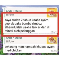 BUMBU MARINASI AYAM FRIED CHICKEN 1KG ORIGINAL RIMBOZZ, TEPUNG MARINASI AYAM KFC, CRISPY & GEPREK KU