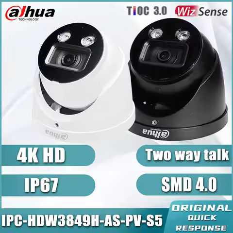 Dahua 8MP 4K Wizsense AcuPick Full Color Camera Two-way Talk Active Deterrence Security Camera Alarm