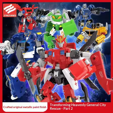 Jinjiang Transforming Heavenly General Second Edition Optimus Prime Warrior Car Plane Tank Robot Boy