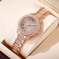 Live Diamond-studded Full Diamond Roman Pattern Ladies Watch Women Watch Bracelet Cornucopia Women O
