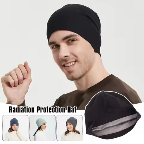 Silver Fiber Anti Radiation Hat Mobile Phone Emf Protection Pullover Hat Men Women Rf Electromagneti