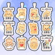Hot Sale Butter Bear Customized Luggage Tag with Pictures Anti-Lost Pass Boarding Pass Suitcase Tag 