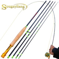 Sougayilang Fly Fishing Rod 2.7M 5 Section 9-Feet Lightweight Ultra Portable Cork Handle Fly Fishing