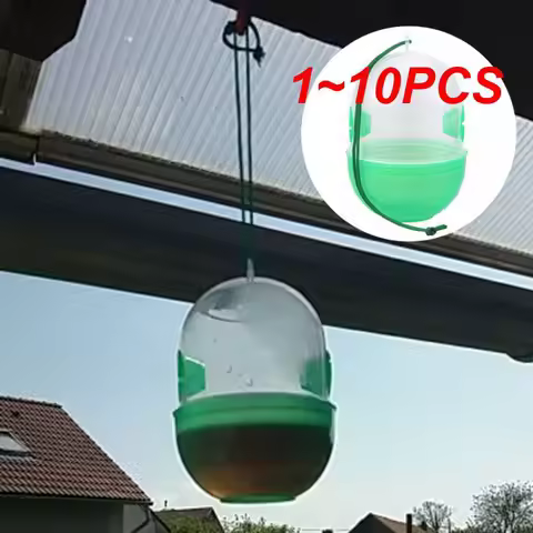 1~10PCS Hanging Plastic Asian Hornet Catcher Wasp Trap Fly Killer Anti Bee Killing Mosquito Yellowja