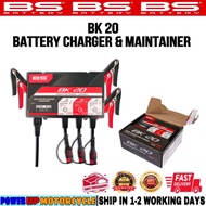 BS SMART BATTERY CHARGER &amp; MAINTAINER (BK 20) FOR LEAD ACID &amp; LITHIUM BATTERY MOTORCYCLE SCOORER ATV CAR