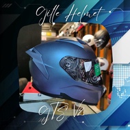 Gille Helmet GTS V2 CHAMELEON Motorcycle Helmets Full Face Dual Visor Free Iridium Lens  matte blue