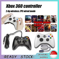 【SG Stock】Xbox Controller Xbox 360 Controller Wired/Wireless 2.4G Game Wireless Controller Gamepad Joystick PC Receiver for XBOX360 Win7/8/10/switch controller