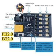 HOBBYFLY 6-Port 1S PH2.0 BT2.0 Battery Charger Low-voltage Input Protection 1S 4.20V/3.7V LiPo 4.35V