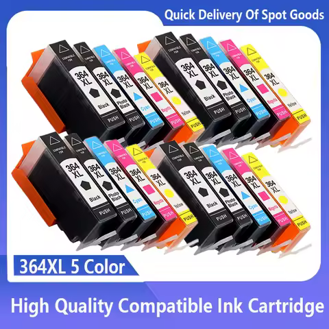 364XL Ink Cartridge Compatible for HP 364 Photosmart 5510 5515 6510 B010a B109a B209a 3070A 3520 352