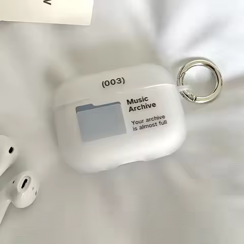 Folder Text Cool Clear Soft TPU Earphone Case For Airpods 1 2 3 4 Pro Pro2 Pro3 Shockproof with Hook