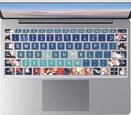 WSLUCKO Keyboard Skin for 2021 2020 Microsoft Surface Laptop Go 12.4" &amp; 2022 Surface Laptop Go 2 12.4 inch, 12.4 inch Laptop Go Protective Keyboard Cover, Rose