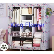 King Size Non- Woven Cloth Curtain Wardrobe/ Single Size Non- Woven Cloth Curtain Wardrobe