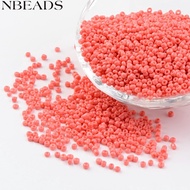 50gs 12/0 1.5~2mm Baking Paint Glass Seed Beads Loose Spacer Beads Light Hole: 0.5~1mm about 2890pcs