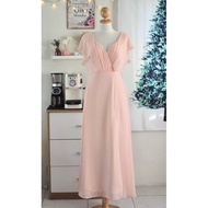 Pink Chiffon Long Dress AZAZIE Brand size M