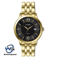 Citizen DZ0032-59E Standard Analog Quartz Gold-Tone Black Dial  Stainless Steel Men's Watch