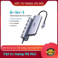 Ugreen 70410 Adapter - USB-C to 3 Ports USB3.0-A Hub + HDMI 4K30HZ + TF/SD 6 IN 1 Adapter