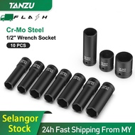 TANZU CR-MO Impact Socket Set Industrial Grade High Torque Heavy Duty Socket Kit for Impact Wrench