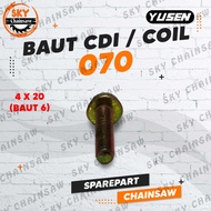 Sparepart Chainsaw Baut CDI/Coil 4x20 (baut 6) 070 Senso Sinso Gergaji