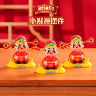 2026 God of Wealth Small Ornaments Creative God of Wealth God of Wealth Shaking Head Doll Office Des