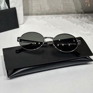 Mắt Kính Râm Nữ Chống Nắng Gọng Kính Kim Loại Bầu Dục Kính Mắt Thời Trang Oval Sang Chảnh