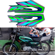 STIKER STRIPING LIS LES BODY MOTOR YAMAHA RX KING 1997 HIJAU STANDAR FULL SET