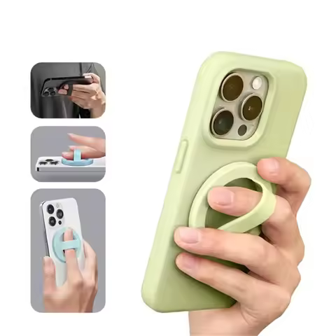 1PCS Phone Ring Holder Silicone Magnetic Phone Back Mount for Magsafe iPhone 16 15 14 13 12 Pro Max 