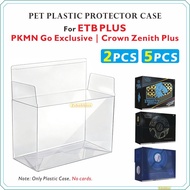 2PCS / 5PCS PET Plastic Protector Case For ETB PLUS PKMN Go Exclusive | Crown Zenith Plus【0.5mm Thic