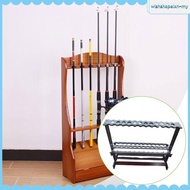 [WishshopelxnMY] Fishing Rod Holder Versatile Easy Assembly Double Side Slot Bamboo Accessory 38 Hol