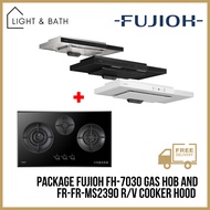 [BUNDLE] FUJIOH FH-GS7030SV Gas Hob And FR-MS2390 R/V 900MM Super Slim Cooker Hood