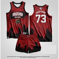 Pagmamay-ari ang iyong natatanging ganap na sublimated na jersey at pantalon sa basketball-T03