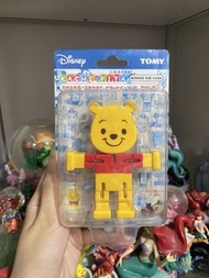 日本稀有絕版迪士尼小熊維尼 維尼熊 Pooh Winnie the 大頭公仔積木人smile snap吊卡super rockin擺設。Be@rbrick bearbrick。小豬Piglet屹耳Ee