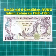 (A289) Rm20 siri 6 duit kertas lama Rm20 lama duit syiling lama tabung duit kertas duit Malaysia lam