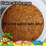 flake orange for powder anti-slip toilet floor epoxy flake coating