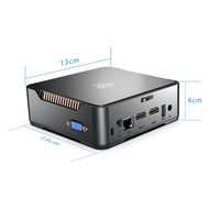 Dual Core Mini PC Intel N3350 Windows Computer with 4GB RAM 64GB ROM 2 HDMI VGA 4 USB 5G WIFI Fan de