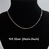 S9827 #925 Silver Necklace (Mesin Chain) 925 Perak Rantai (Mesin Chain)