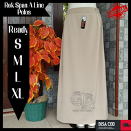 Rok Warna Cream Jumbo Rok Kerja Wanita Rok A Line Panjang Polos Formal Rok Santri Rok Polos Big Size