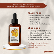Serum sáng da & kiềm dầu 30 ml Delphyr Ginger Vitamin C Shot Serum